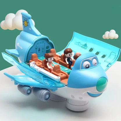 Simulation Model 360 Rotating Music Light Children's Toy Airplane