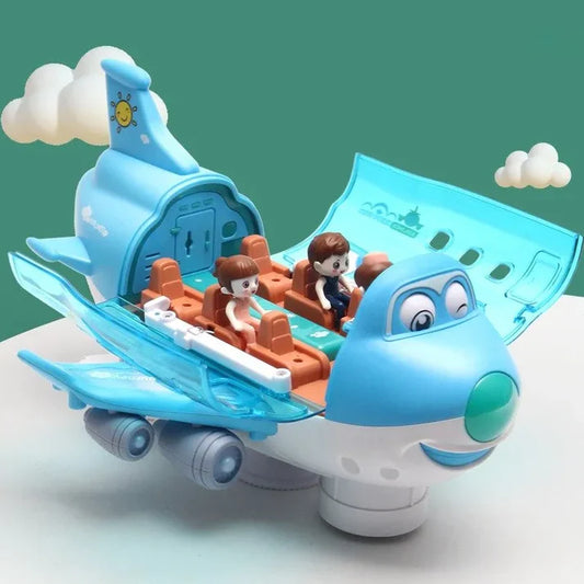 Simulation Model 360 Rotating Music Light Children's Toy Airplane